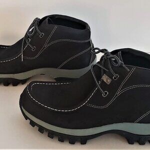 Womens Marc Ecko Hiking Boots Size 10.5 Med Width Black Leather Uppers Pre-owned